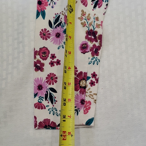 Isaac Mizrahi Kids Floral Leggings - Pink and Purple - Picture 3 of 9